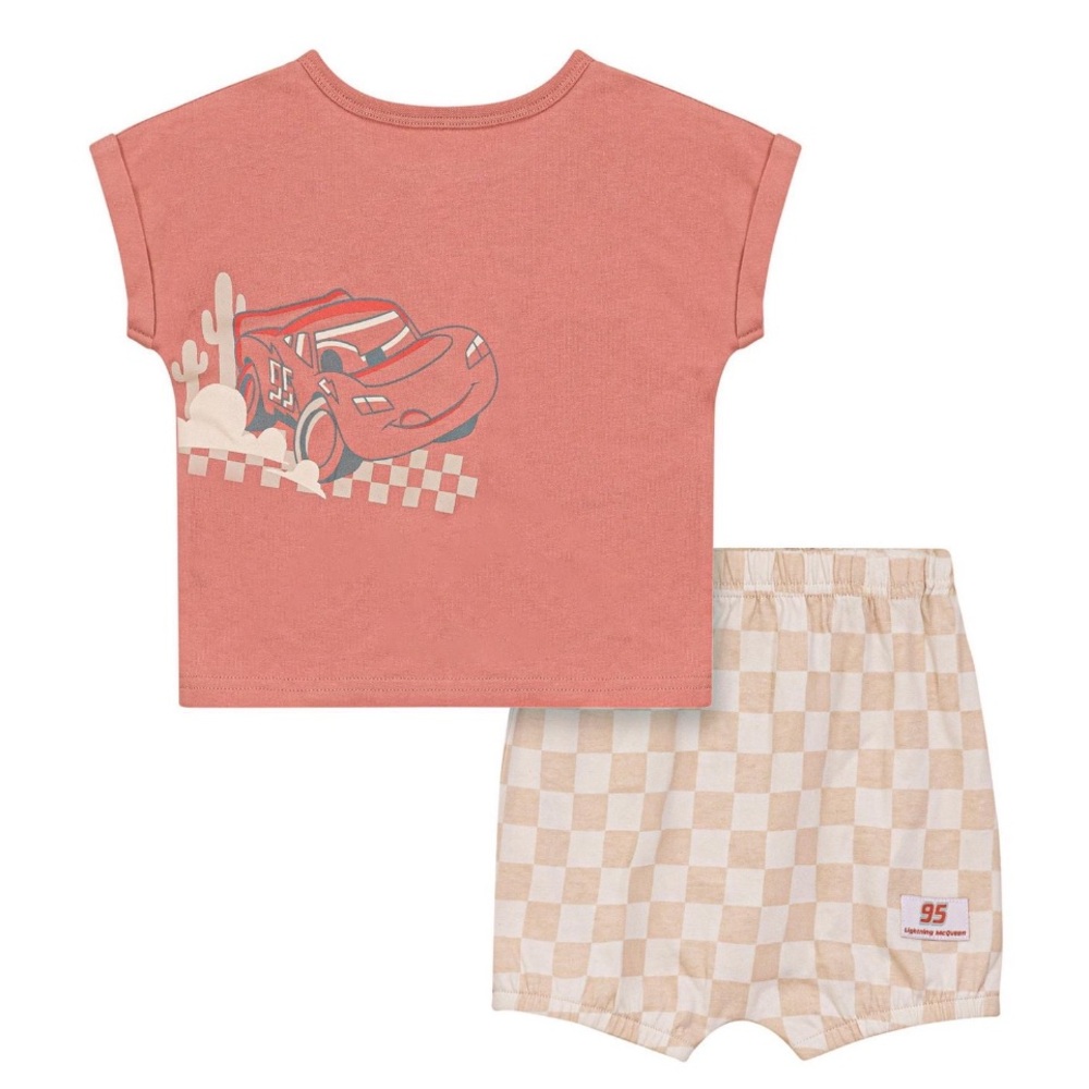NWT 0/3 months Unisex Disney Cars Shorts Set